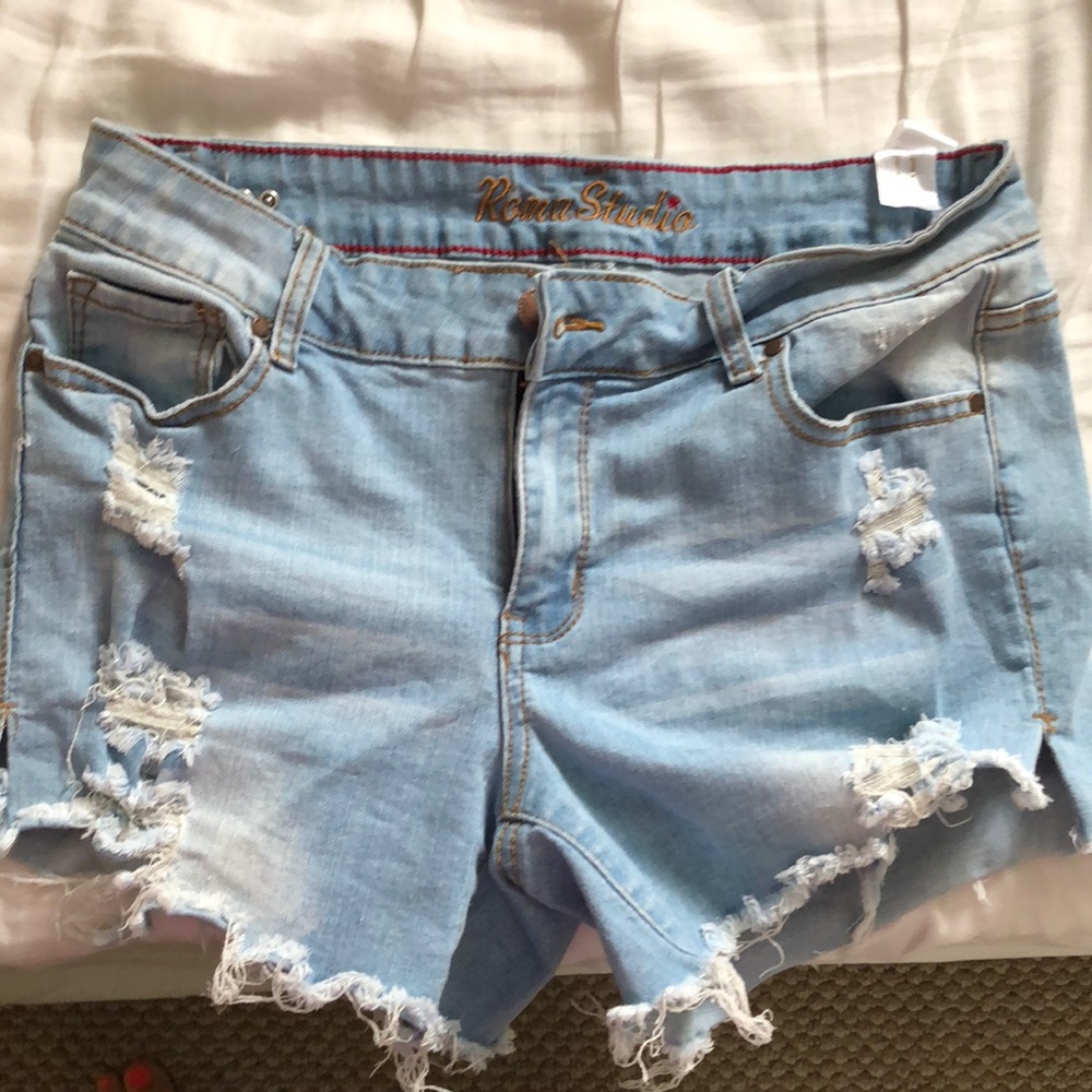 Cut off denim shorts